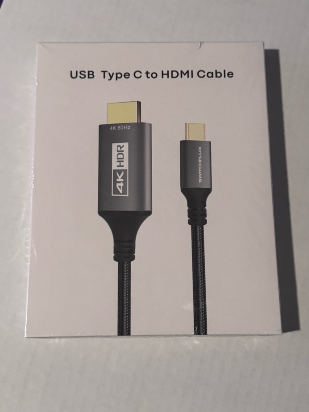 USB Type-C to HDMI Cable - Black, 4K HDR